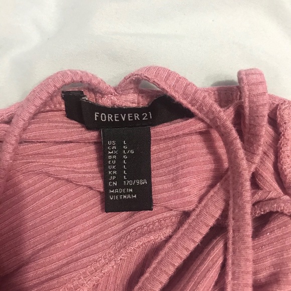 F21 Laced Up Cropped Top - Picture 3 of 3